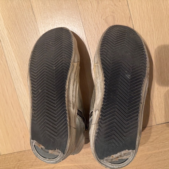 Golden Goose women's high top 'slide' style silver with purple/maroon size 39 - Picture 6 of 10